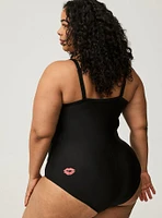 Wireless Plunge One-Piece Swimsuit