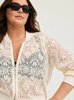 Crochet Bomber Jacket