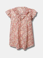 Ruffle Flutter Sleeve Top