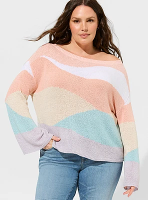 Off-Shoulder Pullover Sweater