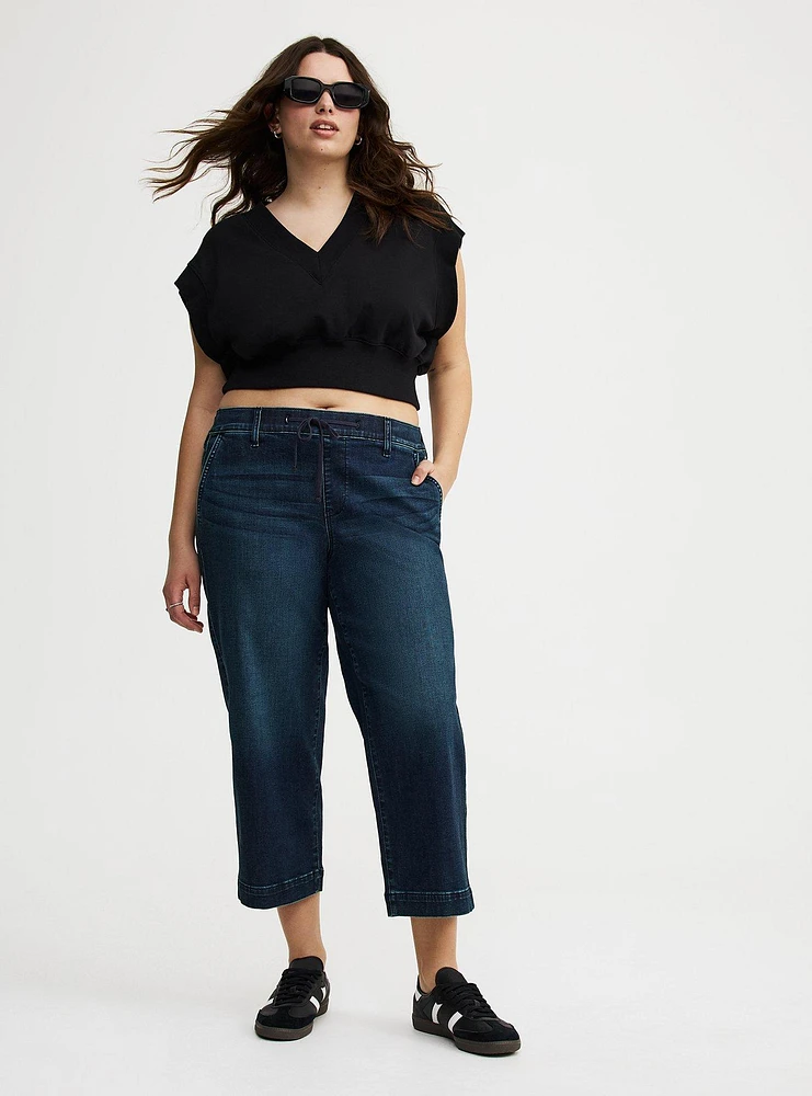 Crop Weekend Mid-Rise Wide Leg Jean