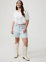 Pointelle Shrug Sweater