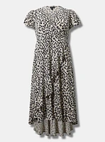 Midi Surplice Tiered Dress