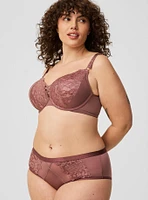 XO Plunge Push-Up Floral Lace Bra
