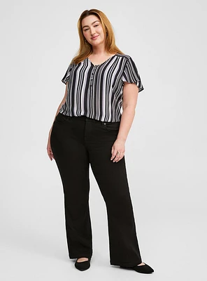 Harper Georgette Pullover Flutter Sleeve Blouse