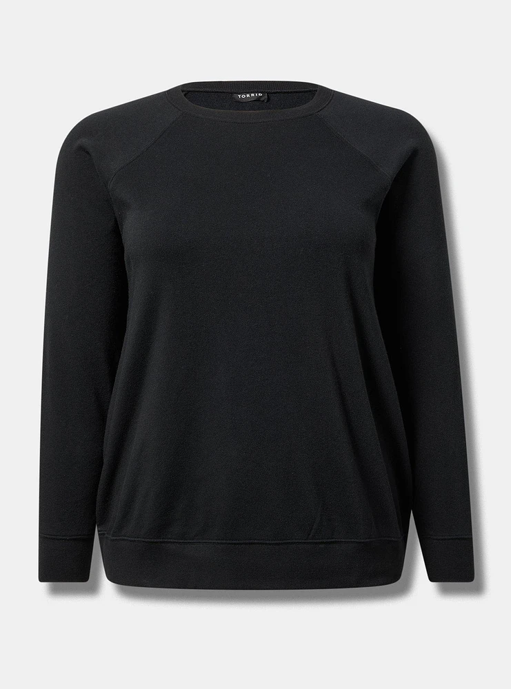 Cozy Fleece Crew Neck Raglan Sweatshirt