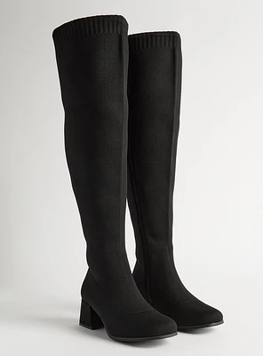 Block Heel Over The Knee Boot (WW