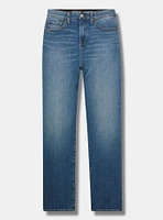 High Rise Straight Elastic Waist Jean