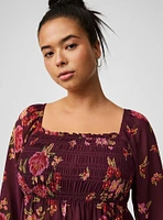 Chiffon Smocked Tunic