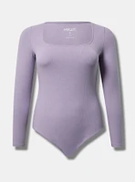 Ribbed Square Neck Bodysuit