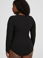 Ribbed Square Neck Bodysuit
