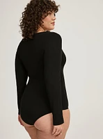 Ribbed Square Neck Bodysuit