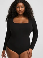 Ribbed Square Neck Bodysuit