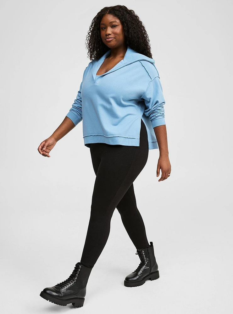 V-Neck Pullover Sweatshirt