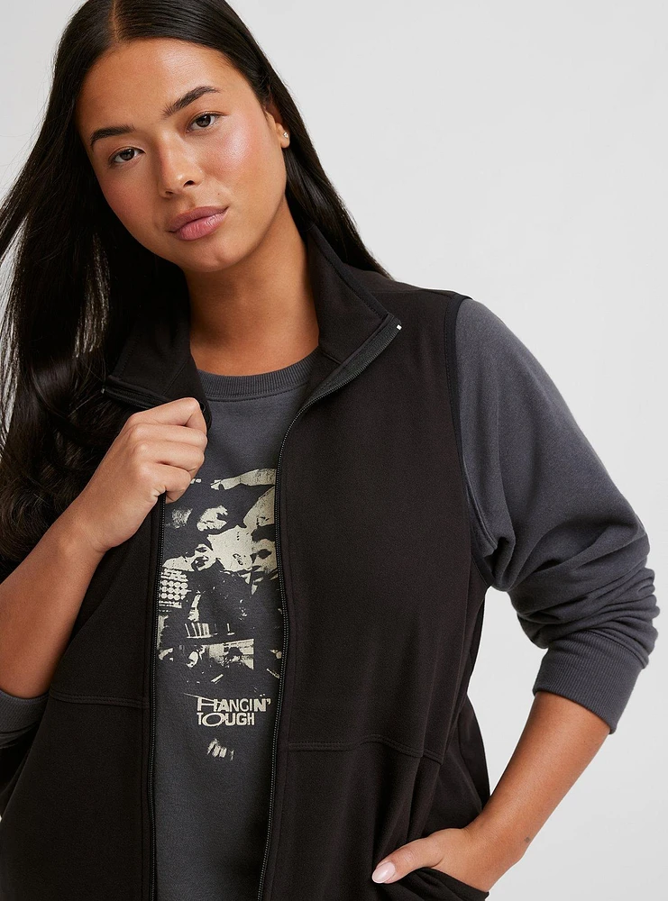 Happy Camper Micro Fleece Zip Vest