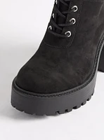 Lace-Up Heeled Knee Boot (WW)