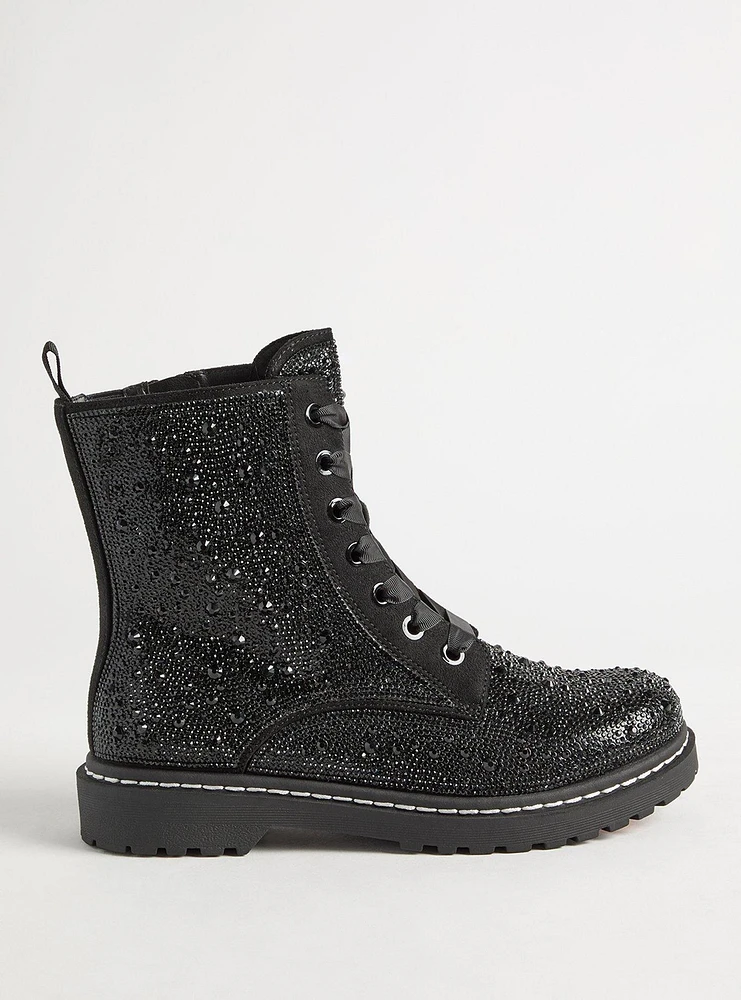 Embellished Laceup Combat Bootie (WW)
