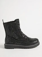 Embellished Laceup Combat Bootie (WW)