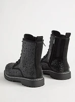 Embellished Laceup Combat Bootie (WW)