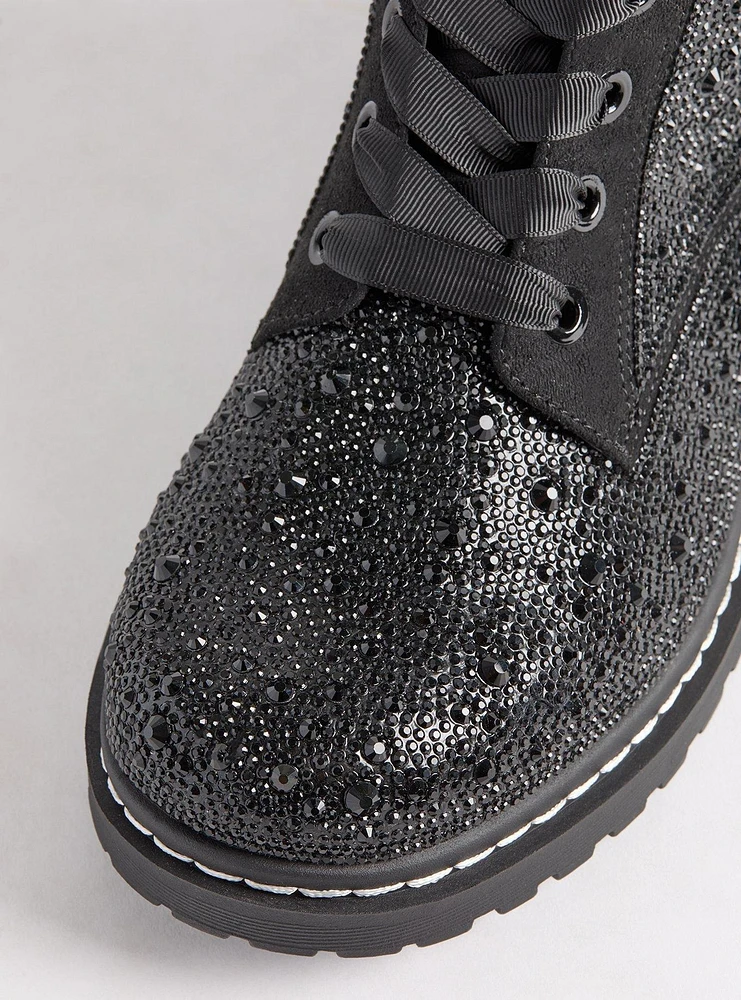 Embellished Laceup Combat Bootie (WW)