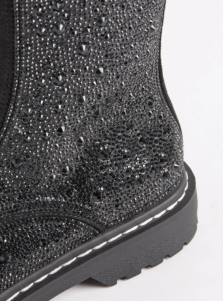 Embellished Laceup Combat Bootie (WW)