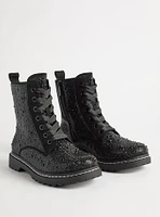 Embellished Laceup Combat Bootie (WW)