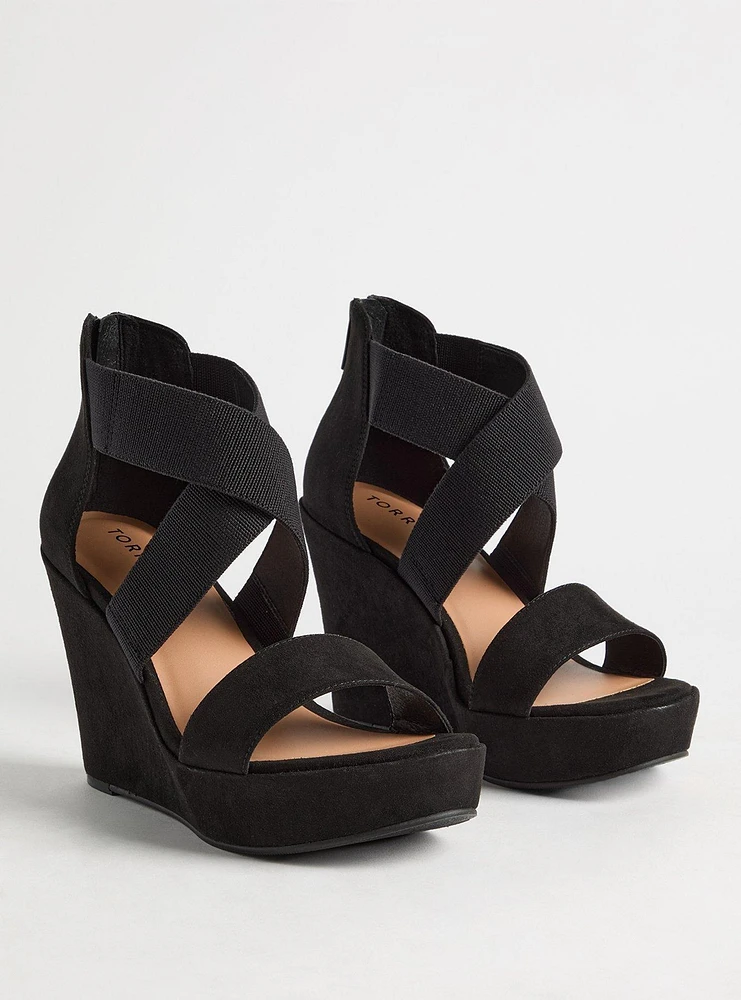 Stretch Cross Band Platform Wedge (WW)