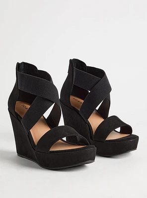 Stretch Cross Band Platform Wedge (WW)