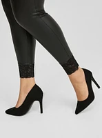 Full-Length Faux Leather Legging