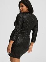Mini Sequin Mesh Dress