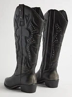 Studded Western Knee Boot (WW)