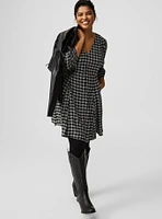Button Front Skater Mini Dress