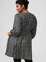 Button Front Skater Mini Dress