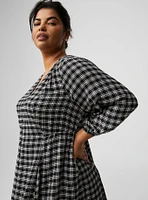 Button Front Skater Mini Dress