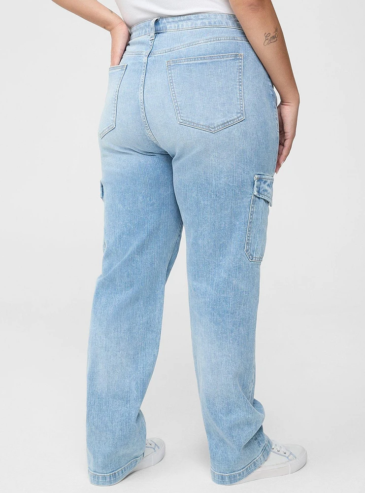 High-Rise Straight Cargo Jean
