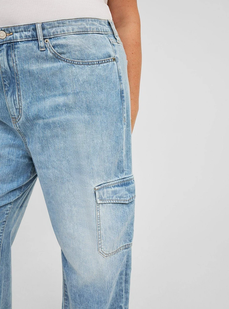 High-Rise Straight Cargo Jean
