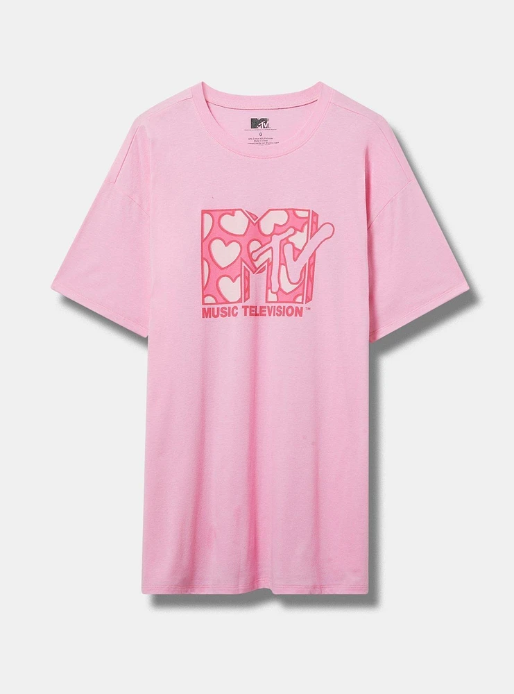 MTV Hearts Oversized Fit Tunic Tee