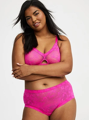 Lace Mid-Rise Cheeky Panty