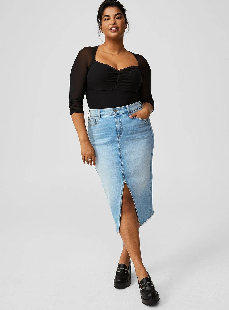 Mesh Sweetheart Corset Top