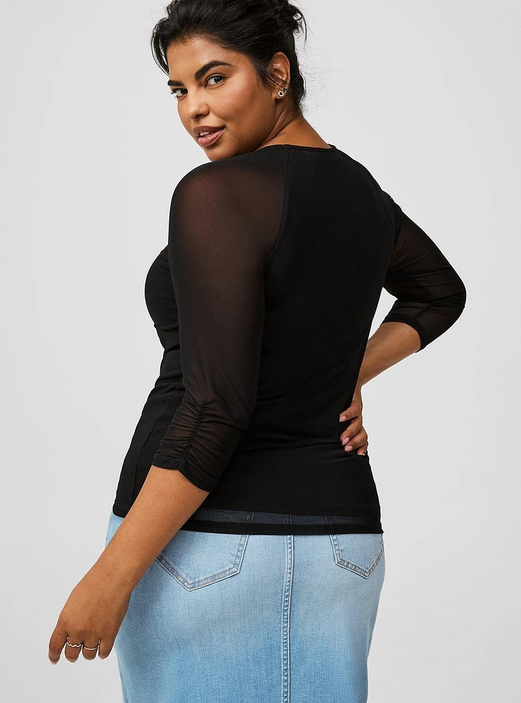 Mesh Sweetheart Corset Top