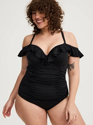 Ruffled One-Piece Swimsuit