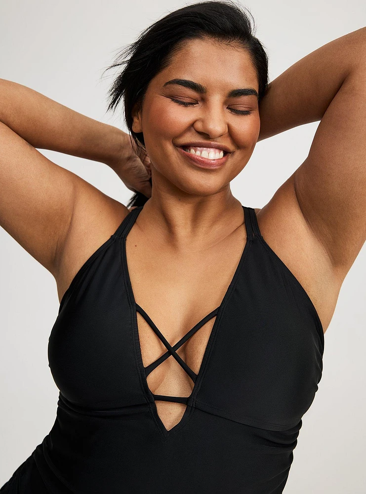 Wire-Free XO Cinch Side Tankini