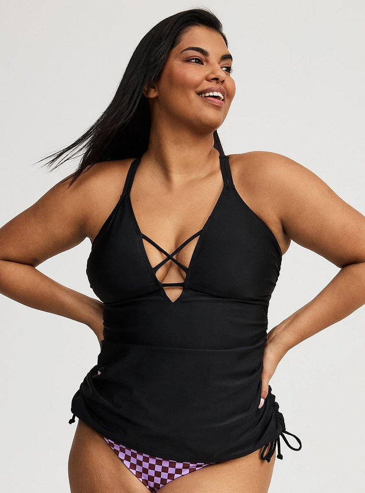Wire-Free XO Cinch Side Tankini