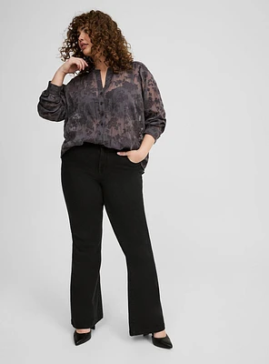 Burnout Button Down Blouse