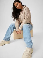 Textured Sweater Hoodie