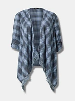 Brushed Drape Front Shacket