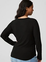 Side Cinch Crew Top