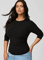 Side Cinch Crew Top