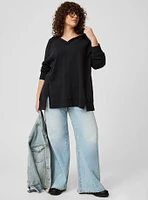 Oversized V-Neck Hoodie