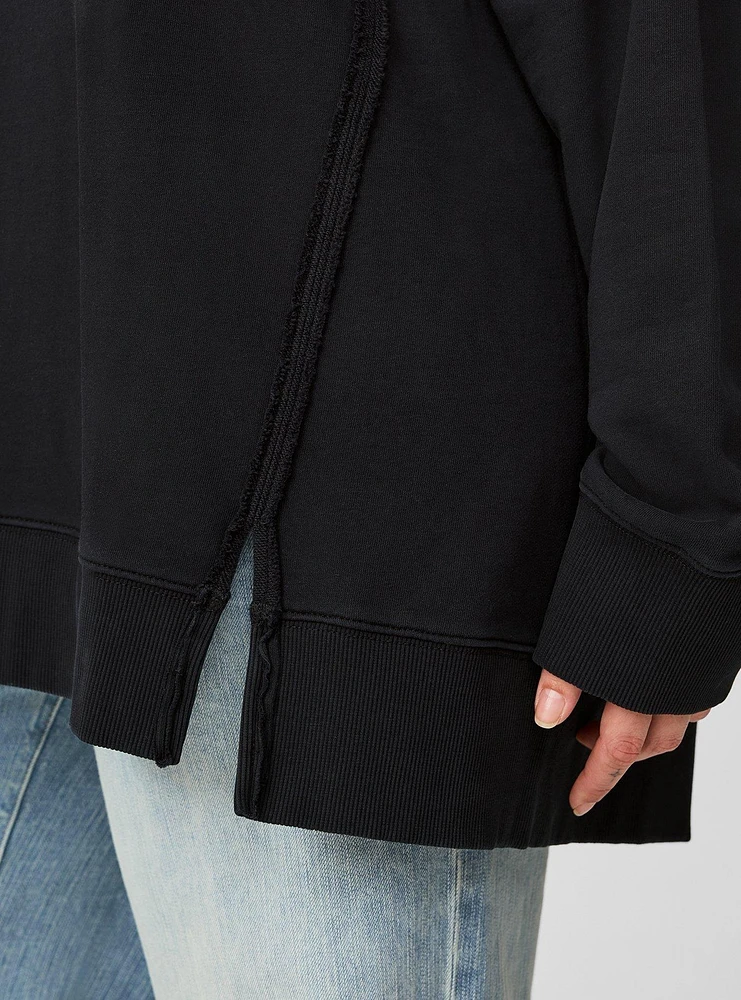 Oversized V-Neck Hoodie